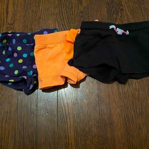 3 pairs of shorts- baby girl 18 months